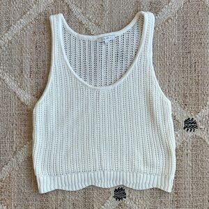 Z Supply Women's White Knit Tank Top